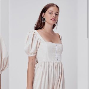 NWT For love & lemons jacquard midi dress- silk